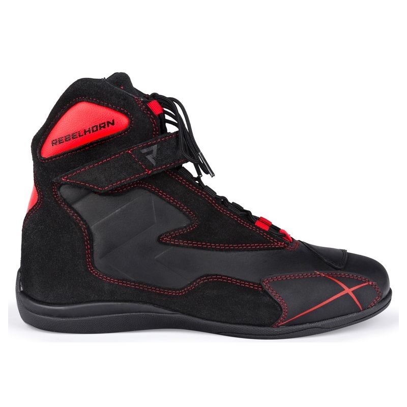 Rebelhorn Spark Spark Negru-Fluo Red Motocicleta Cizme lichidare
