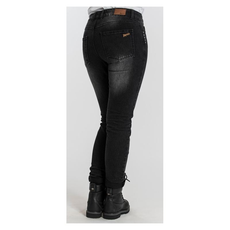 Blugi BROGER Florida Negru Motociclete Negru pentru femei lichidare