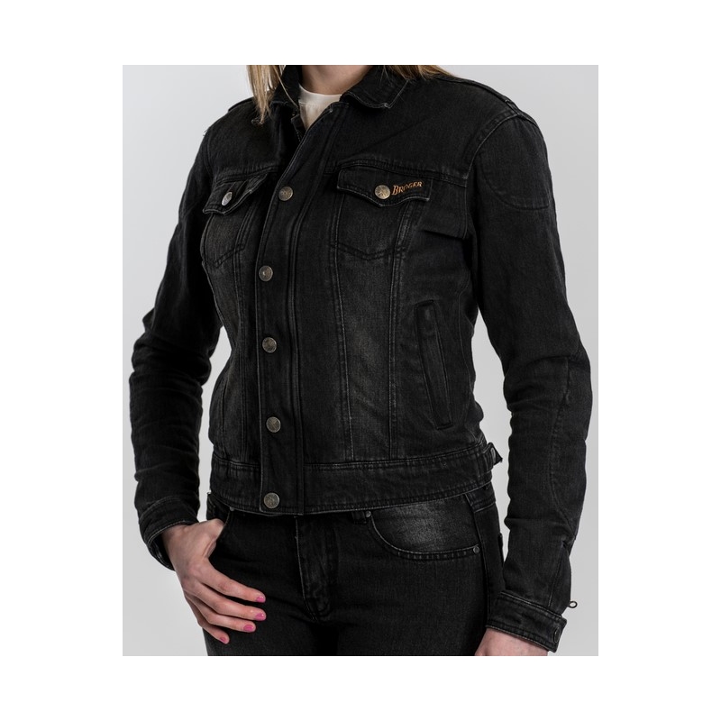 Jacheta de motociclete pentru femei BROGER Florida negru  negru lichidare