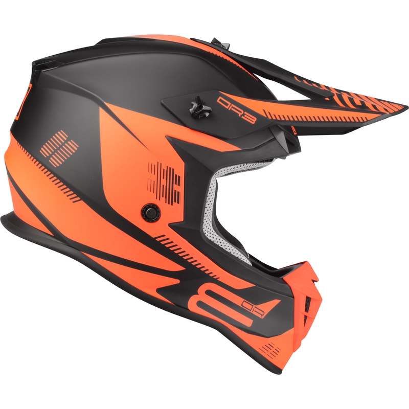 Cască de motocross Lazer OR-3 PP3 negru-fluo roșu
