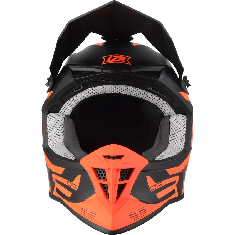 Cască de motocross Lazer OR-3 PP3 negru-fluo roșu
