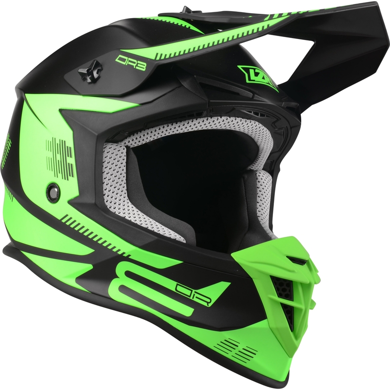Cască de motocros Lazer OR-3 PP3 negru-verde-fluo