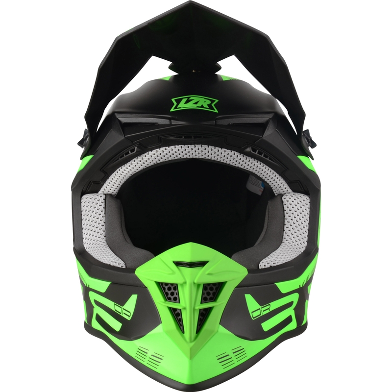 Cască de motocros Lazer OR-3 PP3 negru-verde-fluo