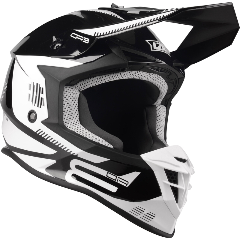 Cască de motocros Lazer OR-3 PP3 negru și alb