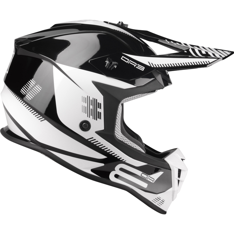 Cască de motocros Lazer OR-3 PP3 negru și alb