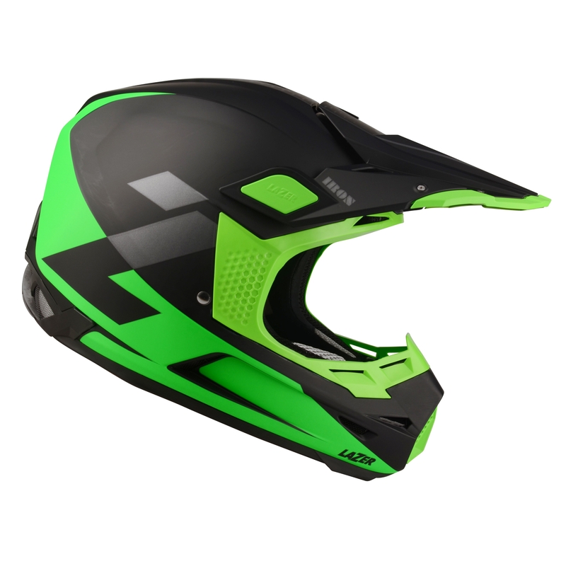 Cască de motocross Lazer X9 Iron negru-fluo verde