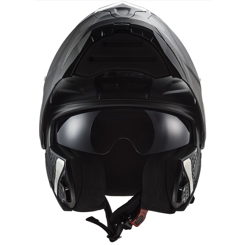 Cască de motociclist LS2 FF902 Scope Axis negru-titan negru-titan flip-up