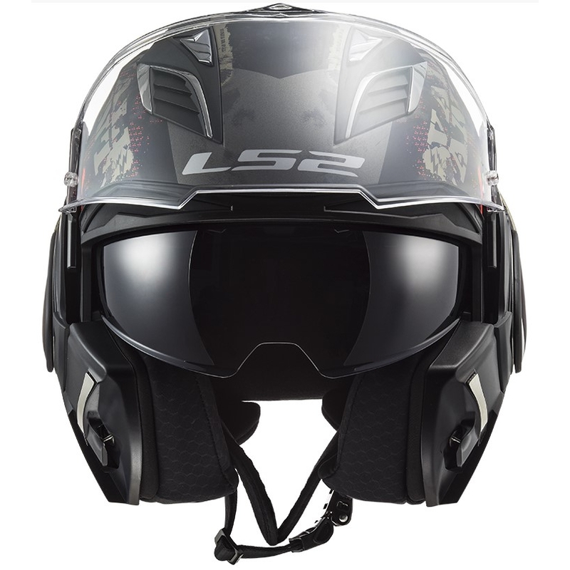 LS2 FF900 Valiant II Valiant II Gripper Mat Black-Gold Flip-up Casca de motocicletă lichidare
