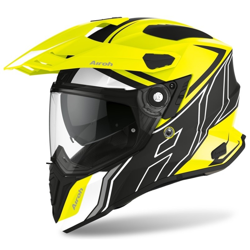 Cască Airoh Commander Duo negru-alb-alb-galben-fluo