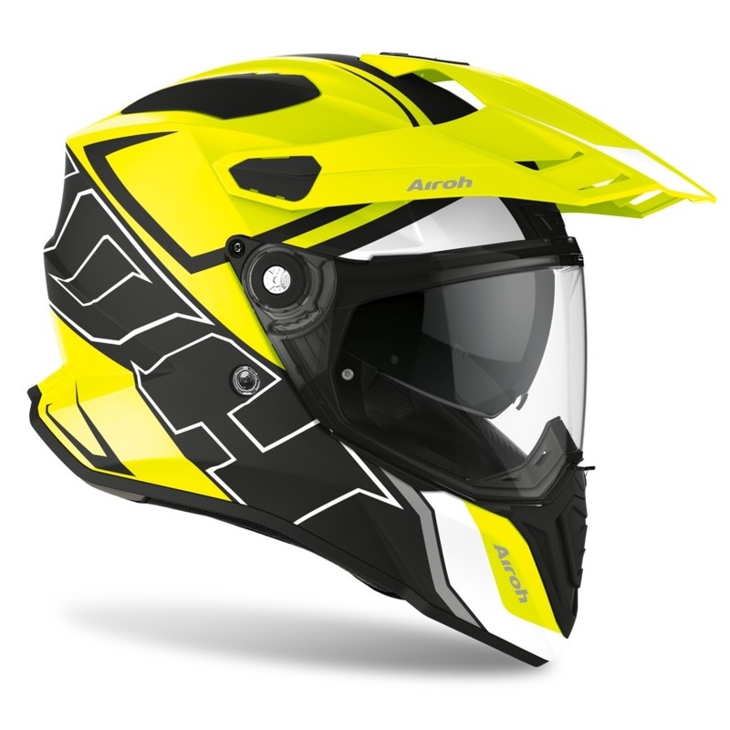 Cască Airoh Commander Duo negru-alb-alb-galben-fluo