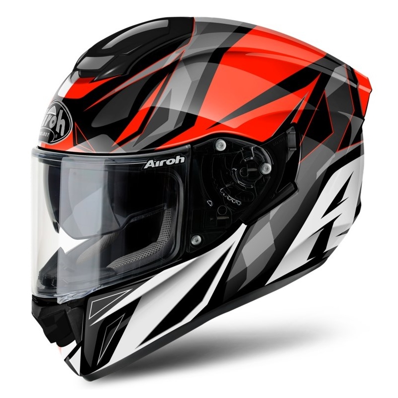 Cască integrală de motociclist Airoh ST 501 Thunder roșu-negru-alb-gri