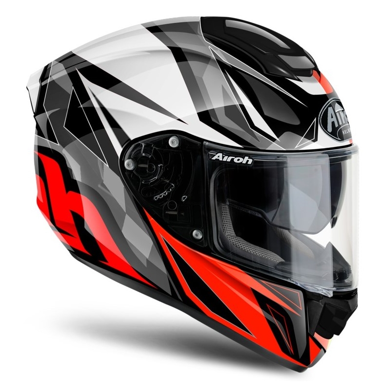 Cască integrală de motociclist Airoh ST 501 Thunder roșu-negru-alb-gri