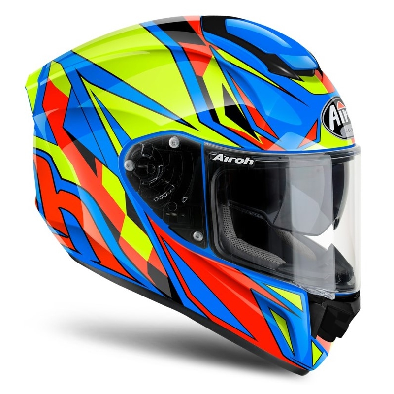 Cască integrală pentru motociclete Airoh ST 501 Thunder albastru-galben-roșu