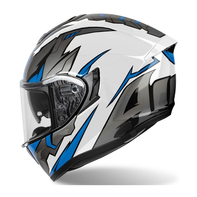 Cască integrală pentru motociclete Airoh ST 501 Bionic alb-albastru