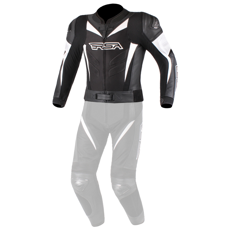 Jachetă de motocicletă pentru bărbați RSA GPX negru și alb - II. calitate
