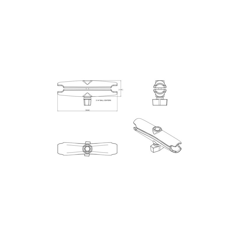 Suporturi RAM pentru știfturi cu bilă de 1" - 152 mm