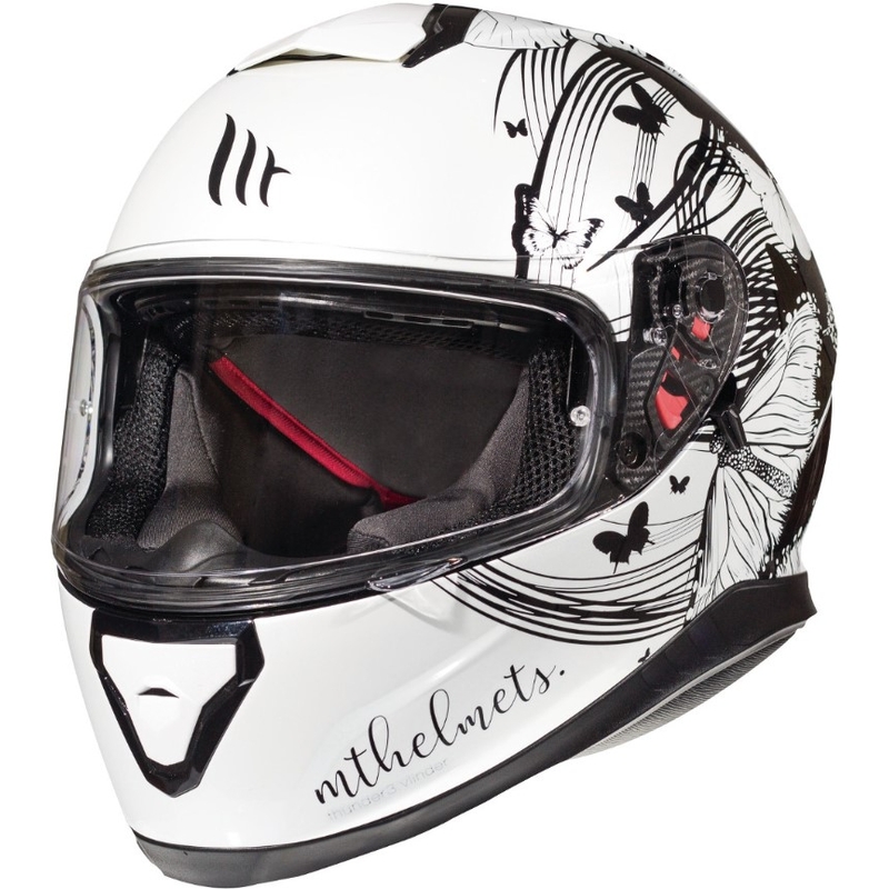 MT Thunder 3 SV Vlinder Casca de motocicletă integrală pentru femei MT Thunder 3 SV Vlinder Negru și alb Vânzare lichidare