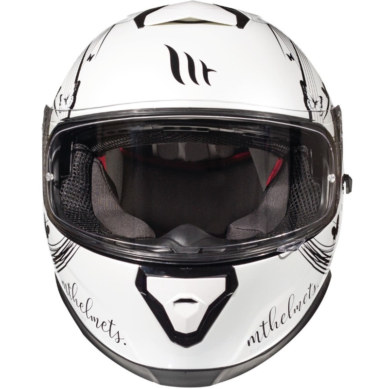 MT Thunder 3 SV Vlinder Casca de motocicletă integrală pentru femei MT Thunder 3 SV Vlinder Negru și alb Vânzare lichidare