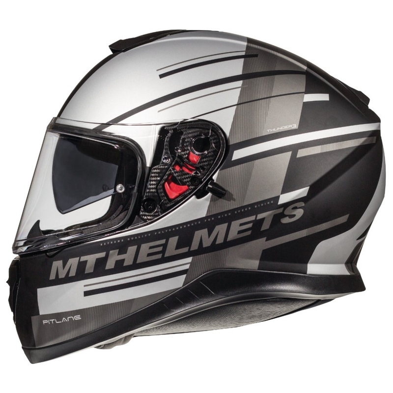 Cască de motociclist integrală MT Thunder 3 SV Pitlane negru-gri negru