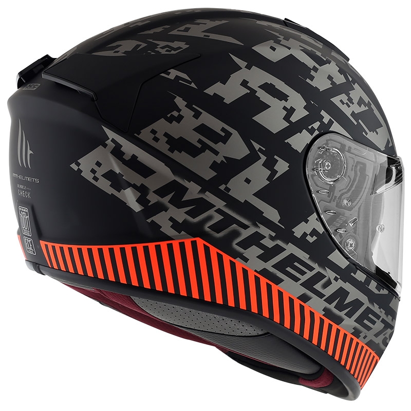 MT Blade 2 SV Check Black-Grey-Orange Casca de motocicletă integrală MT Blade 2 SV Check Black-Grey-Orange Vânzare lichidare