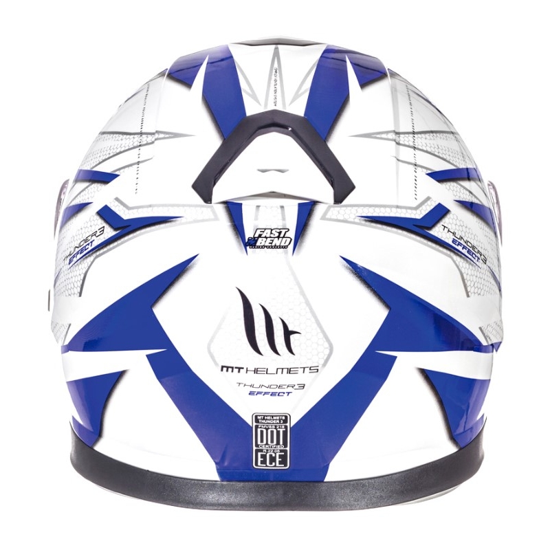 MT Thunder 3 Efectul 3 casca de motocicletă integrală albastru și alb
