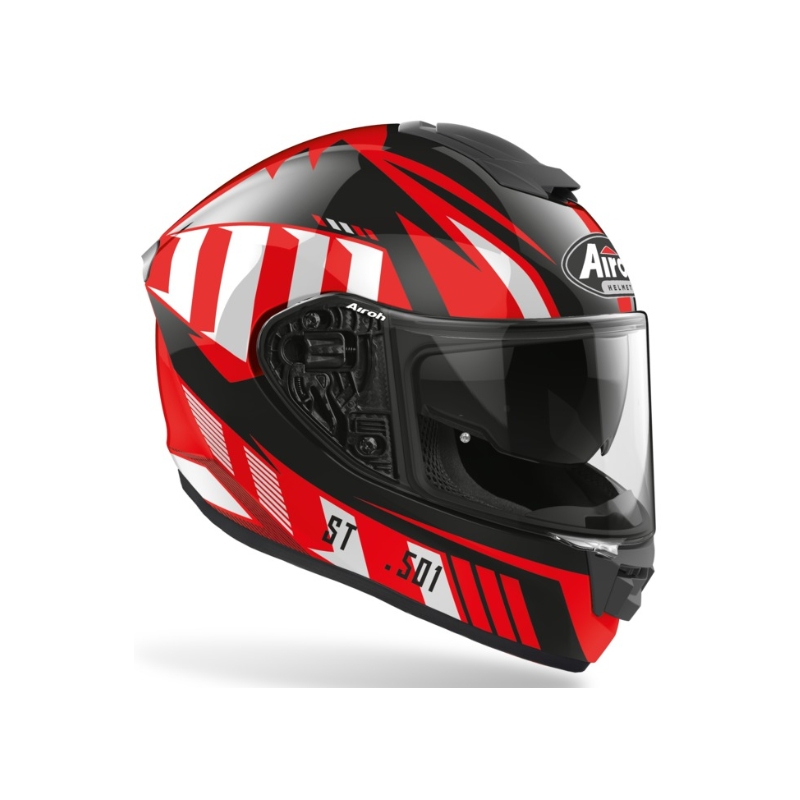 Cască de motocicletă integrală Airoh ST 501 Blade negru-alb-roșu 2021 lichidare