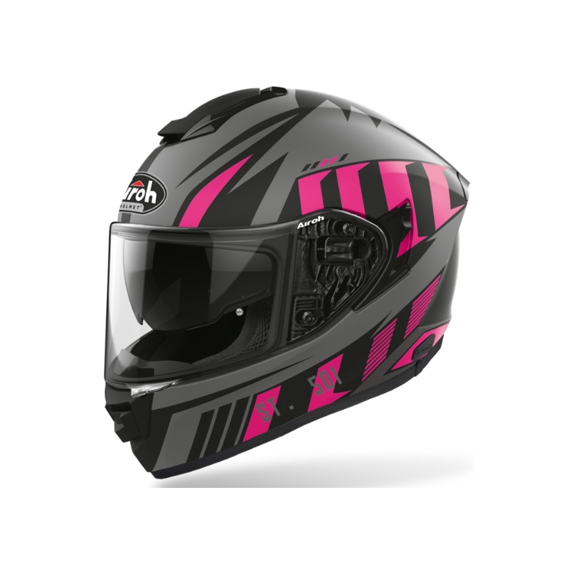 Cască integrală pentru femei Airoh ST 501 Blade negru-gri-rosu-rosu lichidare