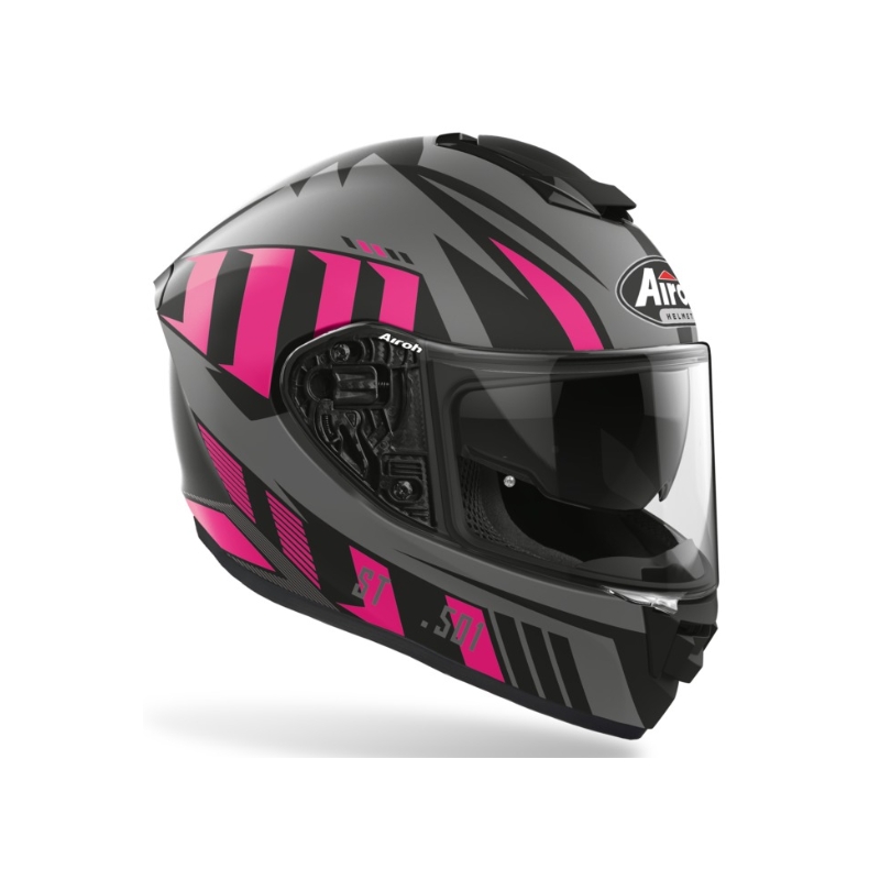 Cască integrală pentru femei Airoh ST 501 Blade negru-gri-rosu-rosu lichidare