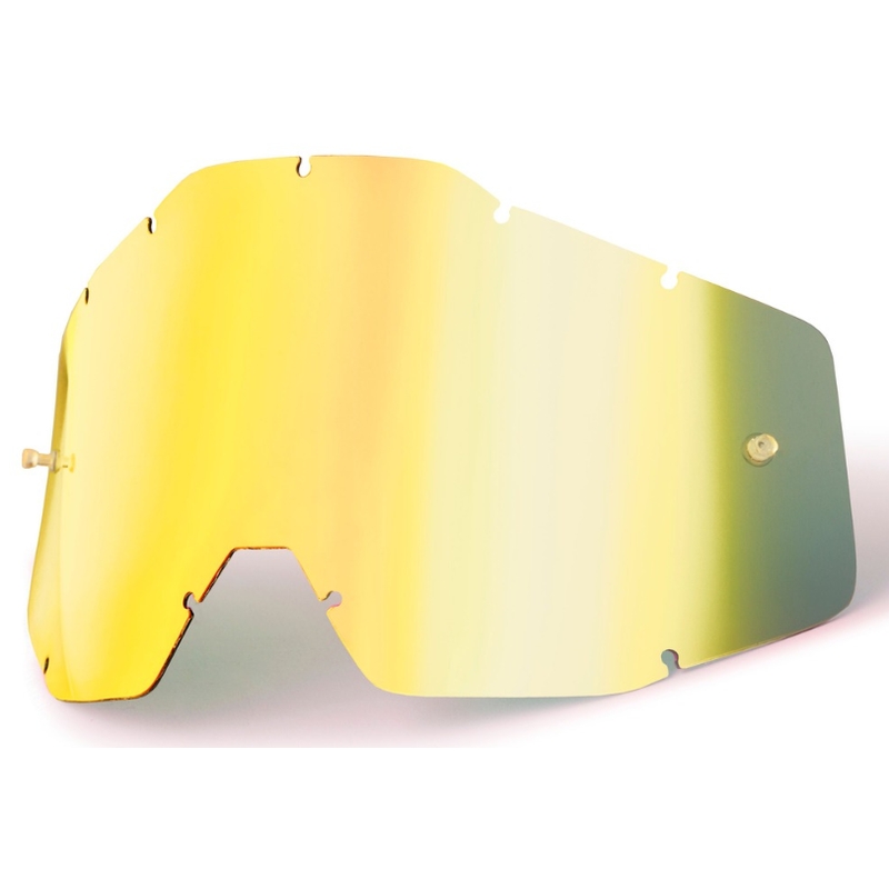 Plexi cromat auriu pentru ochelarii de motocross 100% Racecraft/Accuri/Strata