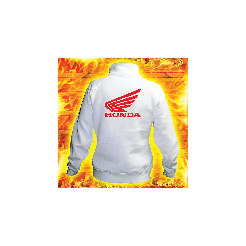 Hanorac pentru femei cu motiv Honda alb 2 lichidare