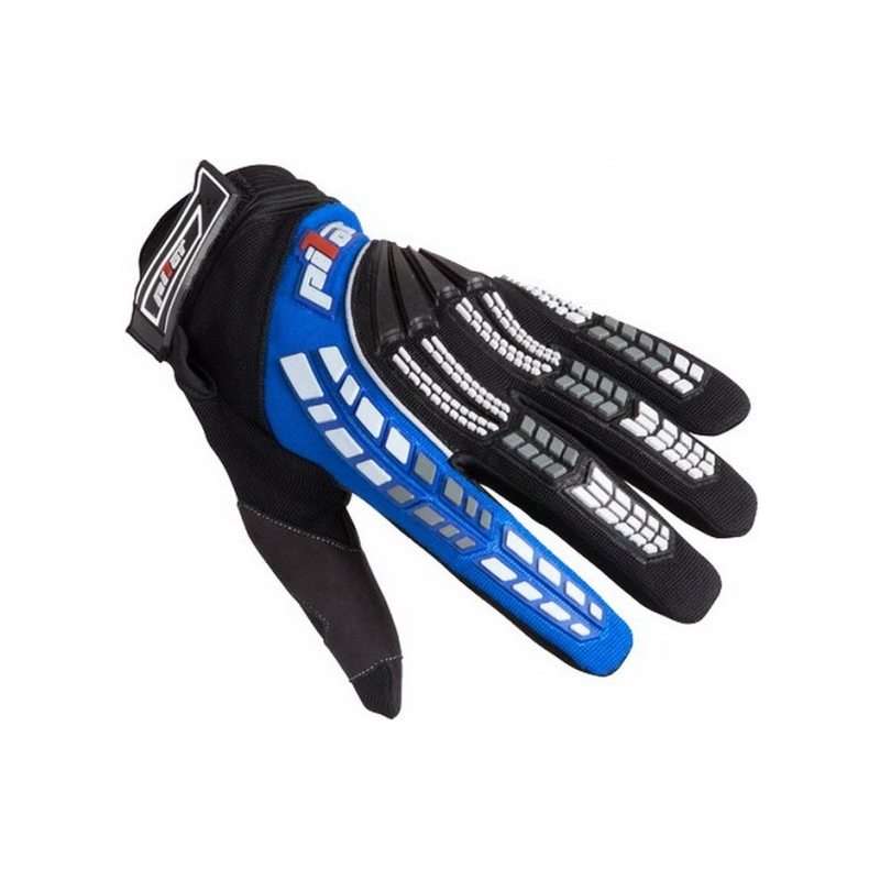 Mănuși de motocicletă pentru copii Pilot negru/albastru
