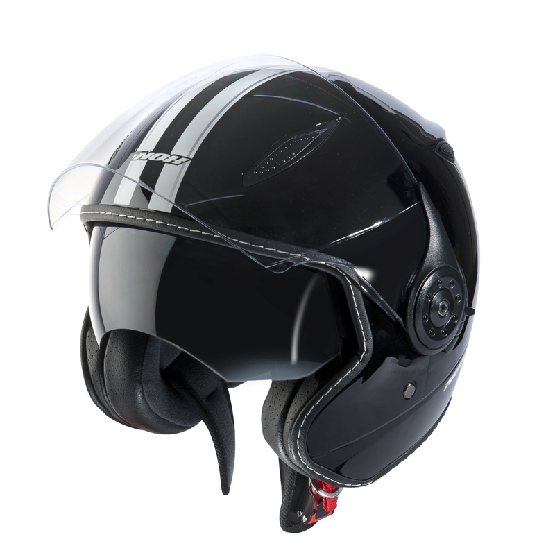 Cască pentru scuter deschis Nox N180 negru lucios lichidare