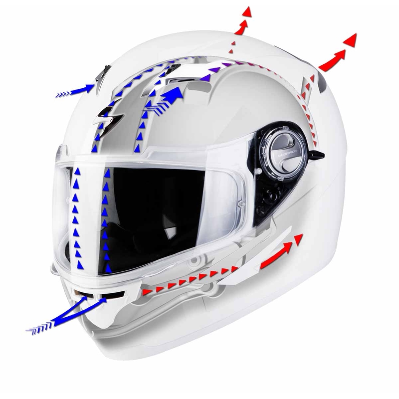 Cască integrală pentru moto Scorpion EXO-500 negru lucios lichidare