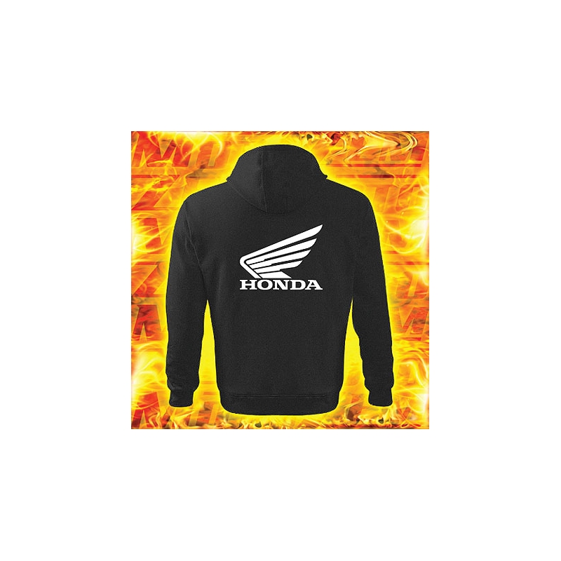 Hanorac motiv Honda negru cu glugă