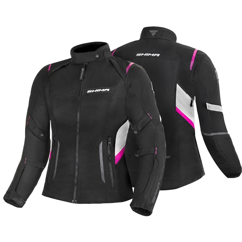Jacheta de motocicletă Shima Rush Black-Grey-Pink pentru femei lichidare