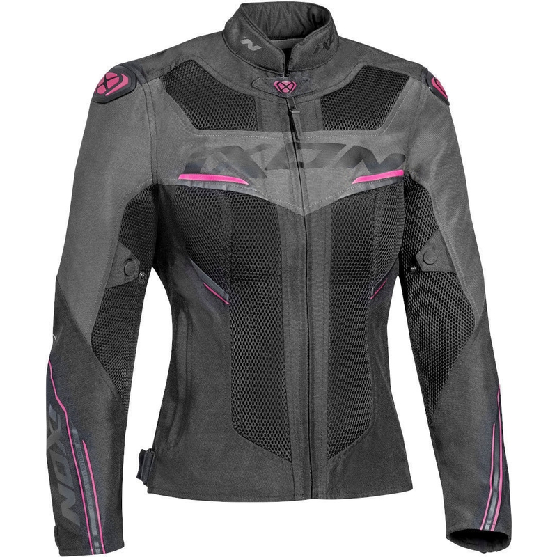 Jacheta de motociclete pentru femei IXON Draco negru-gri-roz lichidare