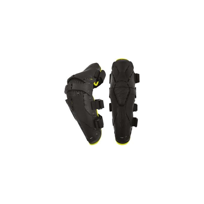 Genunchiere Shot negru-galben-fluo