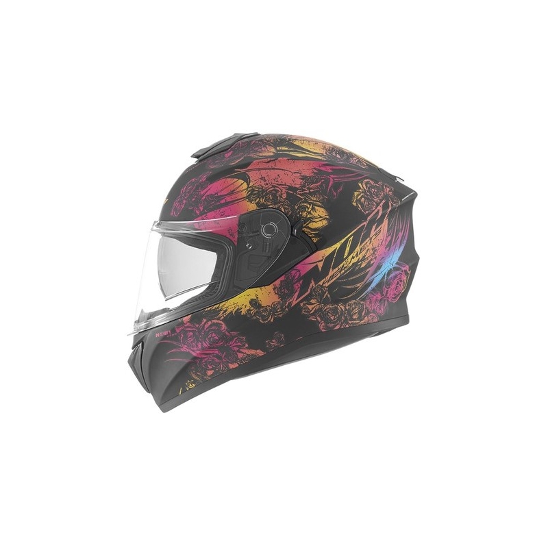 Cască integrală pentru motociclete NOX N918 Kero negru și roz