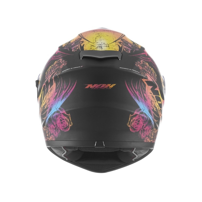 Cască integrală pentru motociclete NOX N918 Kero negru și roz
