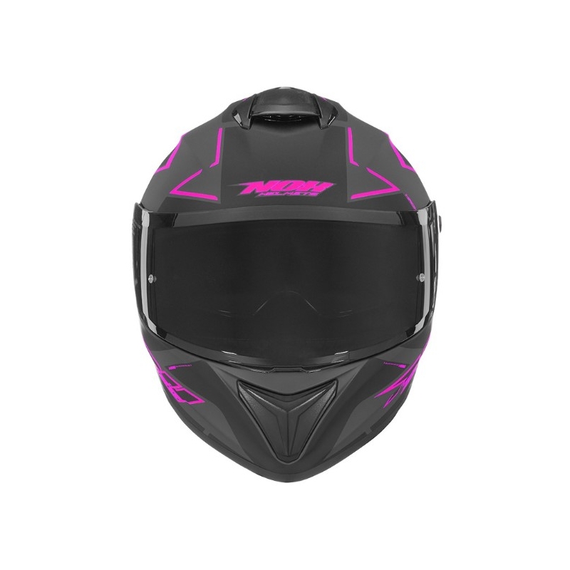 Cască integrală pentru motociclete NOX N918 Hack negru-roz lichidare