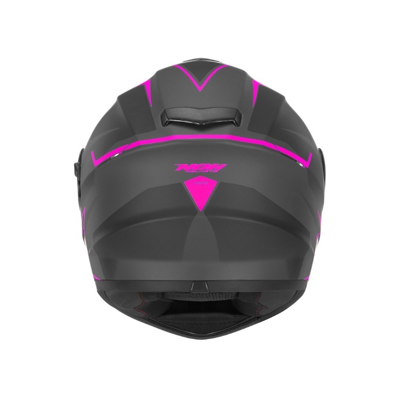 Cască integrală pentru motociclete NOX N918 Hack negru-roz lichidare