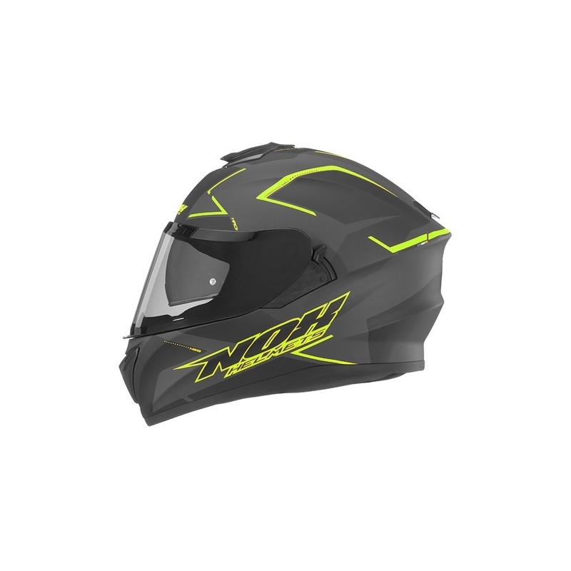 Cască integrală pentru motociclete NOX N918 Hack negru-galben-fluo lichidare