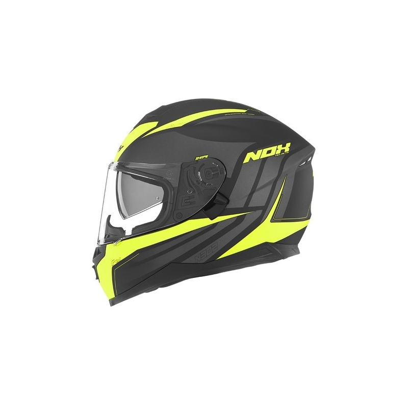 NOX N302 Shape negru și galben cască de motocicletă integrală lichidare