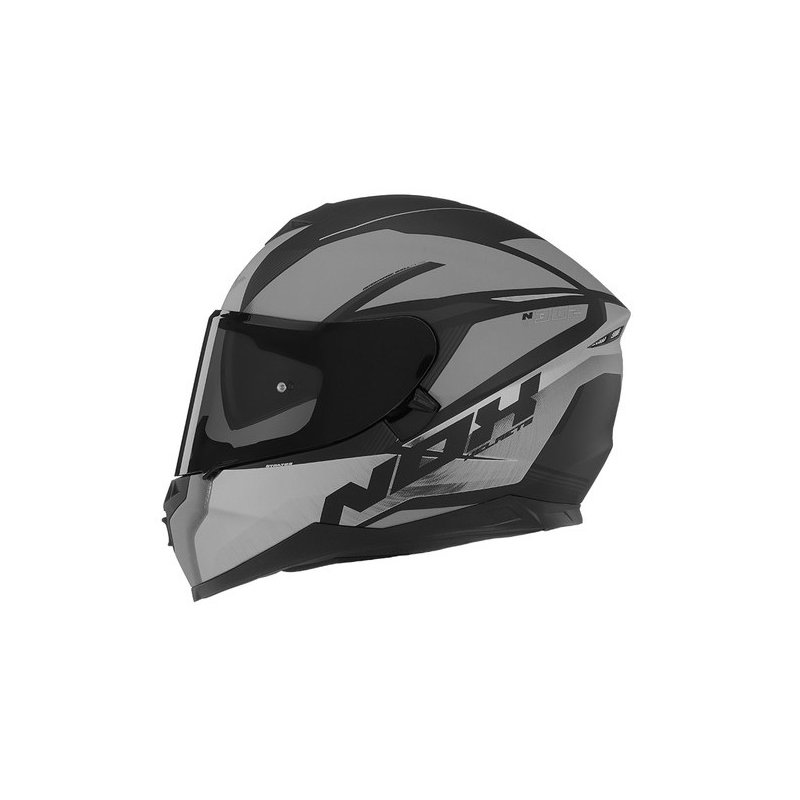 Cască integrală pentru motociclete NOX N302 Strabus negru-argintiu