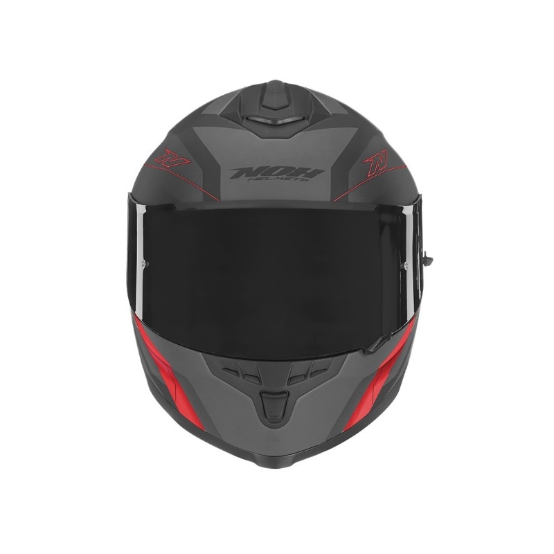 Cască integrală pentru motociclete NOX N302S Quest negru-gri-roșu