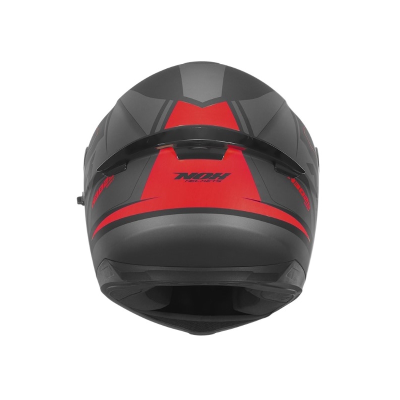 Cască integrală pentru motociclete NOX N302S Quest negru-gri-roșu