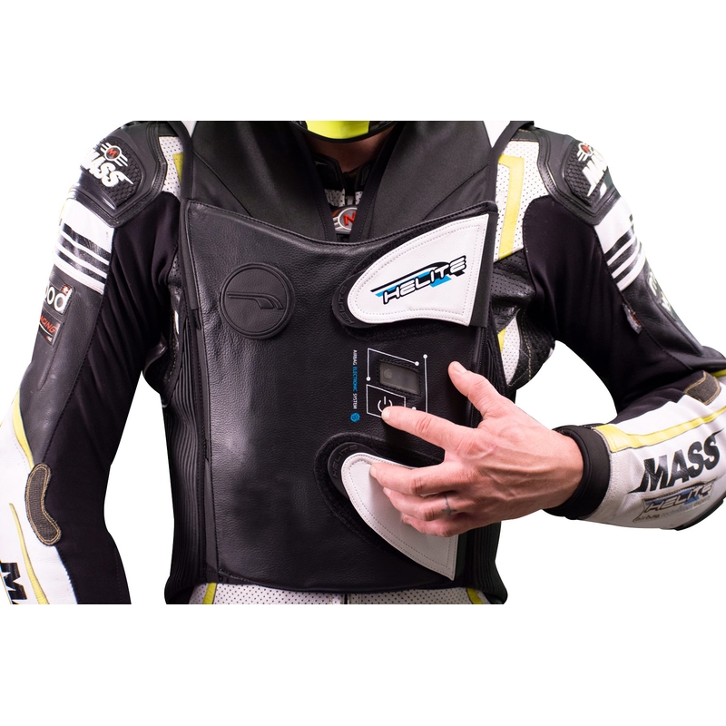 Vesta airbag electronic HELITE e-GP Air negru și alb lichidare