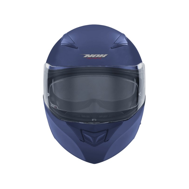 Cască de motociclist NOX N965 albastru mat cu clapetă flip-up