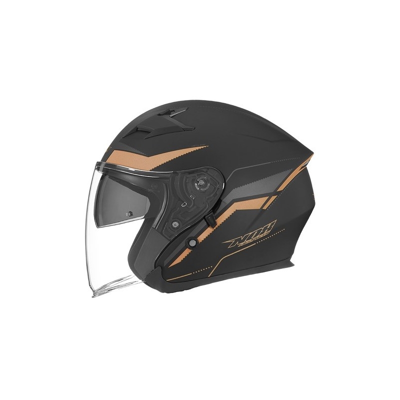 Cască de motocicletă deschisă NOX N127 Late negru-bronz lichidare