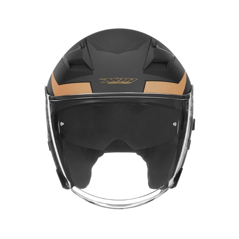Cască de motocicletă deschisă NOX N127 Late negru-bronz lichidare